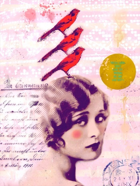 LadyVintage-Divers-Bird-marion-duschletta-bild-birds-woman-rosa