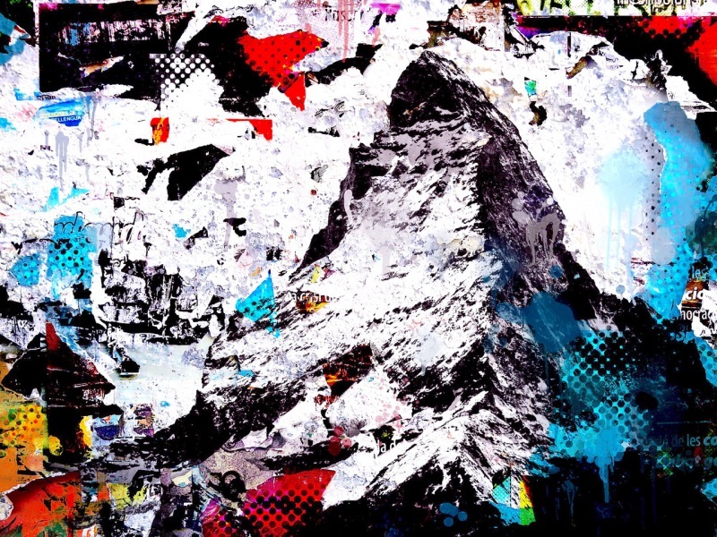 Pop-Art-Bild-Collage-Marion-Duschletta-Schweiz-Matterhorn002
