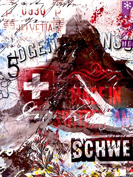 Pop-Art-Bild-Collage-Marion-Duschletta-Schweiz-Matterhorn6