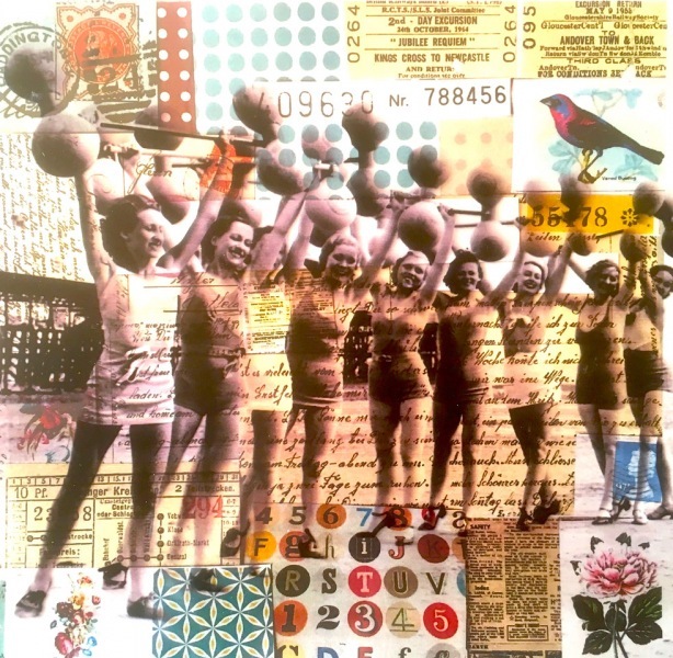 VBmarion-duschletta-bild-collage-pop-art-ladies-mache-sport-mit-hanteln