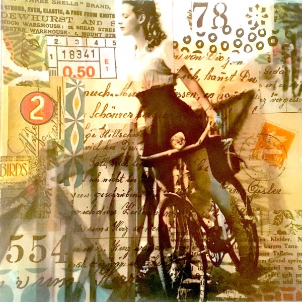 VBmarion-duschletta-bild-collage-pop-vintage-lady-mit-demfahrrad