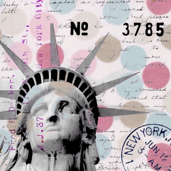 1NYC-New-York-Collage-Bild-Pop-Art-Marion-Duschletta-Brooklyn-NYC-Liberty-Dots1