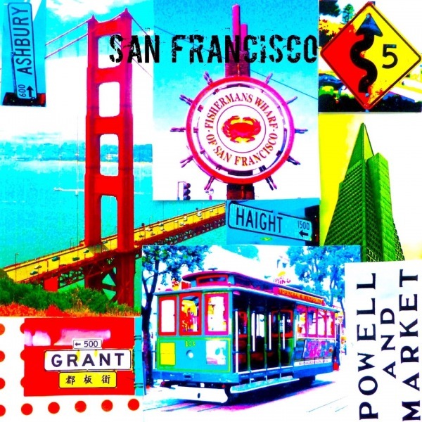 1San-Francisco-Collage-Bild-Pop-Art-Marion-Duschletta-San-Francisco