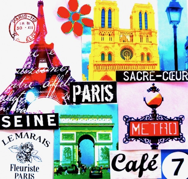 Paris-marion-duschletta-bild-paris-collage-pop-art-rosa