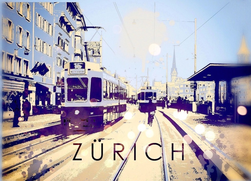 marion-duschletta-bild-collage-pop-art-zuerich-zuerich-tram-limmatquai